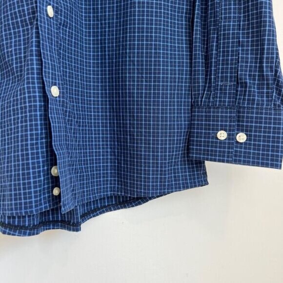 Michael Michael Kors Mens Size M 15 1/2 Blue Long Sleeve Button Down Shirt 32 33 - Picture 7 of 12